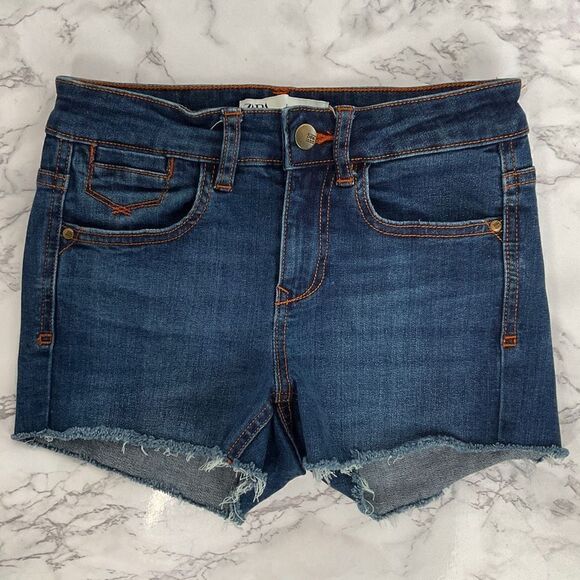 Zara Blue Custom Cutoff Denim Jean Shorts 2 - Picture 5 of 5